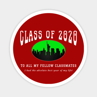 Class of 2020 - Red, Green and White Colors Magnet